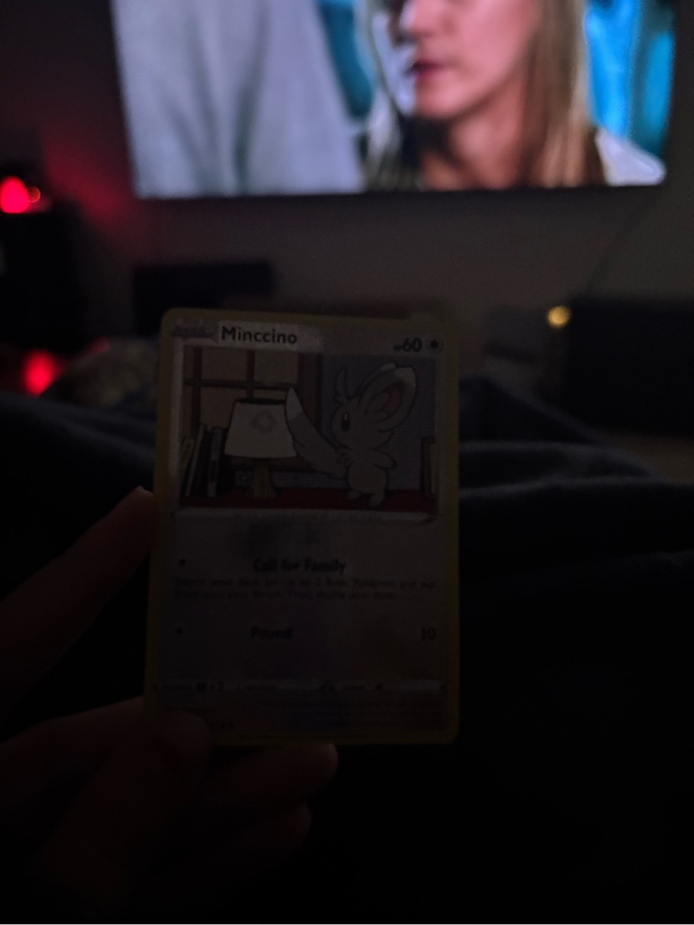 Pokemon Minccino Trading Card - White and Gray